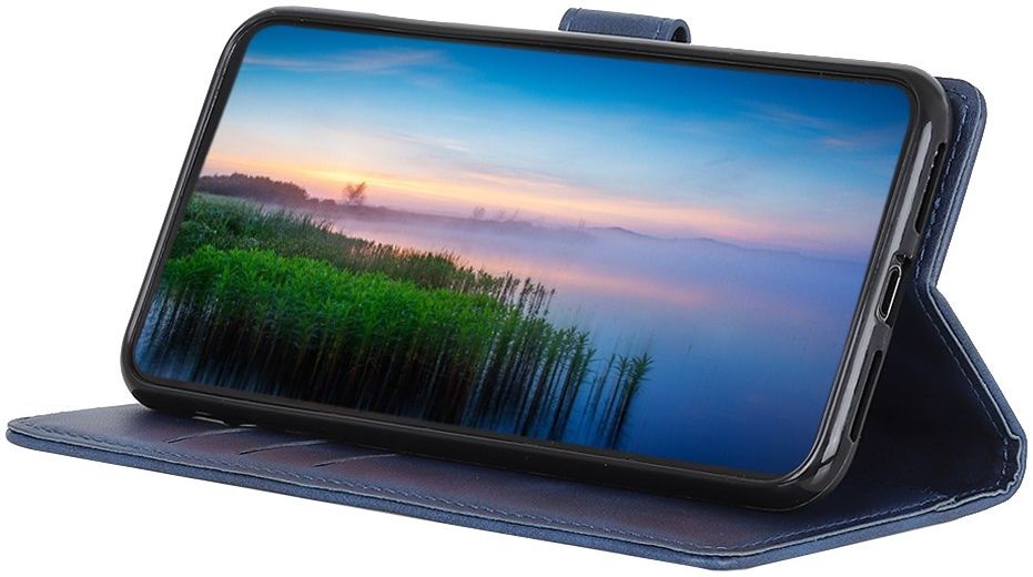 Motorola Moto G9 Plus Portemonnee Stand Hoesje Blauw afbeelding 3