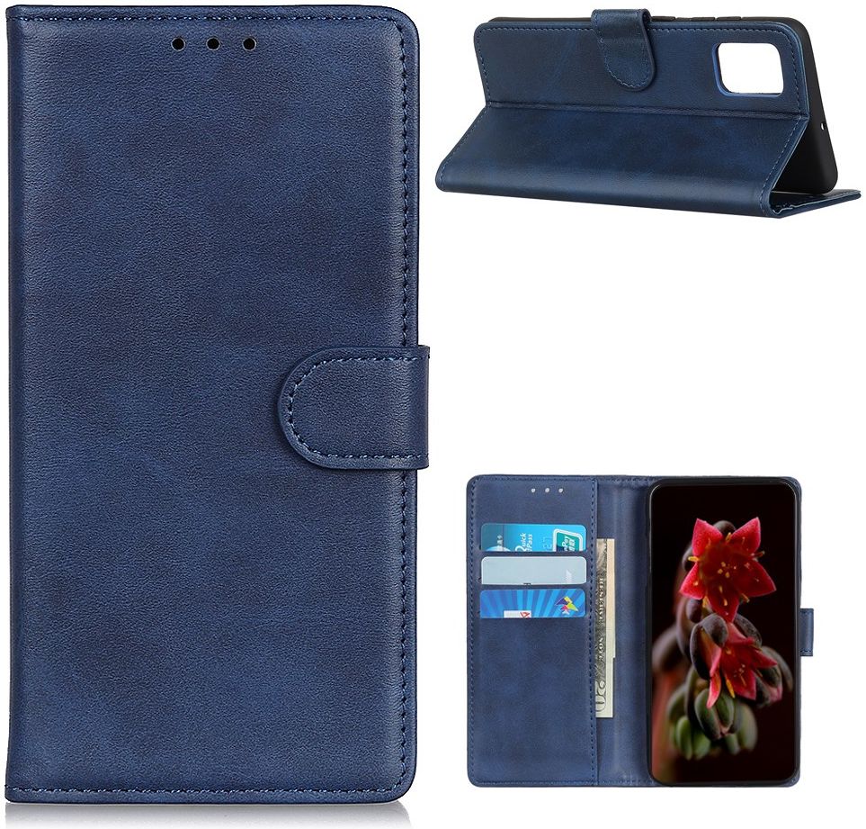 Motorola Moto G9 Plus Portemonnee Stand Hoesje Blauw afbeelding 7