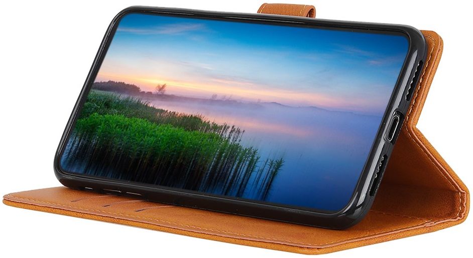 Motorola Moto G9 Plus Portemonnee Stand Hoesje Bruin afbeelding 3