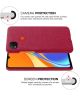 Xiaomi 9C Hoesje Stoffen Back Cover Rood