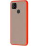 Xiaomi Redmi 9C Matte Hoesje met Bumper Rood