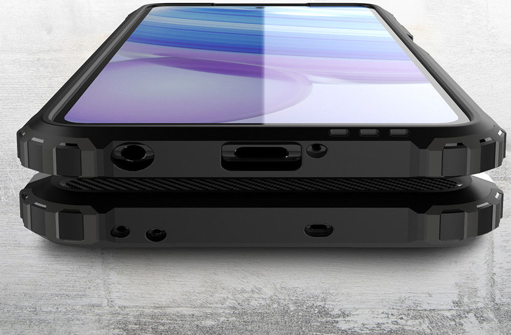 Xiaomi Poco X3 / X3 Pro Hoesje Shock Proof Hybride Back Cover Zwart afbeelding 2
