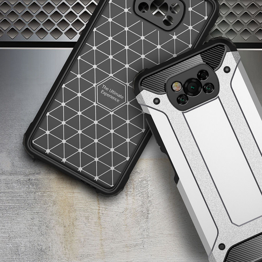 Xiaomi Poco X3 / X3 Pro Hoesje Shock Proof Hybride Back Cover Zwart afbeelding 9