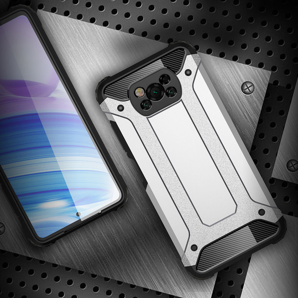 Xiaomi Poco X3 / X3 Pro Hoesje Shock Proof Hybride Back Cover Zwart afbeelding 10