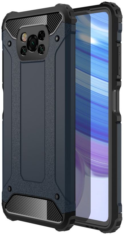 Xiaomi Poco X3 / X3 Pro Hoesje Shock Proof Hybride Back Cover Blauw afbeelding 1