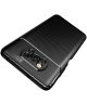 Xiaomi Poco X3 / X3 Pro Hoesje TPU Carbon Fiber Back Cover Zwart