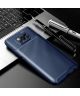 Xiaomi Poco X3 / X3 Pro Hoesje TPU Carbon Fiber Back Cover Blauw