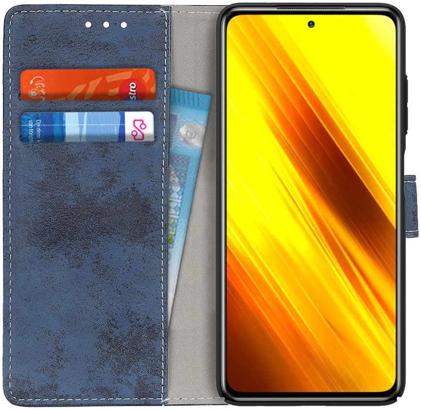 Xiaomi Poco X3 / X3 Pro Hoesje Portemonnee Book Case Kunstleer Blauw afbeelding 1