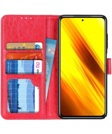 Xiaomi Poco X3 / X3 Pro Hoesje Book Case met Pasjes Kunstleer Rood Hoesjes