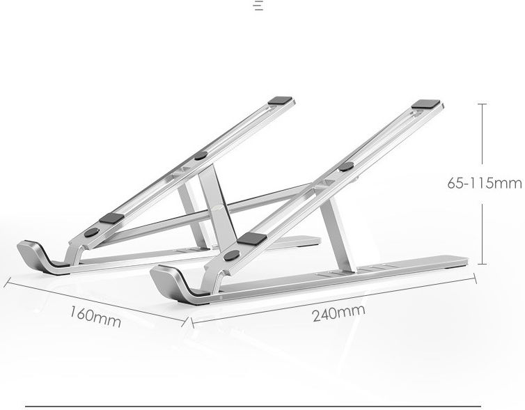 Universele Verstelbare Opvouwbare Stand Laptops tot 18 Inch Zwart afbeelding 8