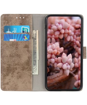 Google Pixel 4A 5G Hoesje Portemonnee Book Case Kunstleer Bruin Hoesjes