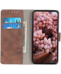Nokia 8.3 Hoesje Portemonnee Book Case Kunstleer Donkerbruin