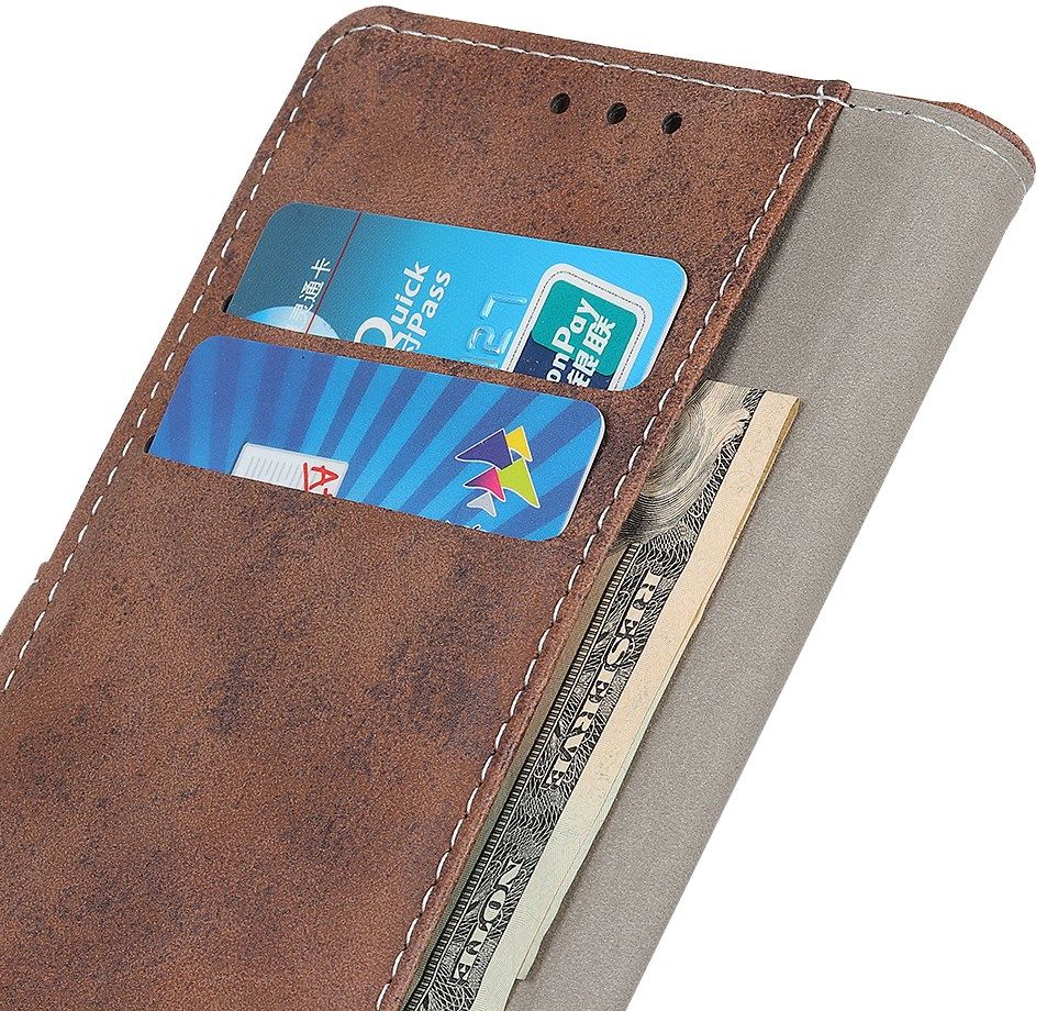 Nokia 8.3 Hoesje Portemonnee Book Case Kunstleer Donkerbruin afbeelding 4