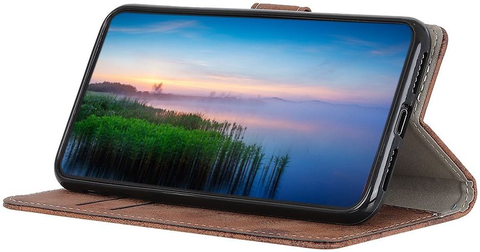 Nokia 8.3 Hoesje Portemonnee Book Case Kunstleer Donkerbruin afbeelding 7