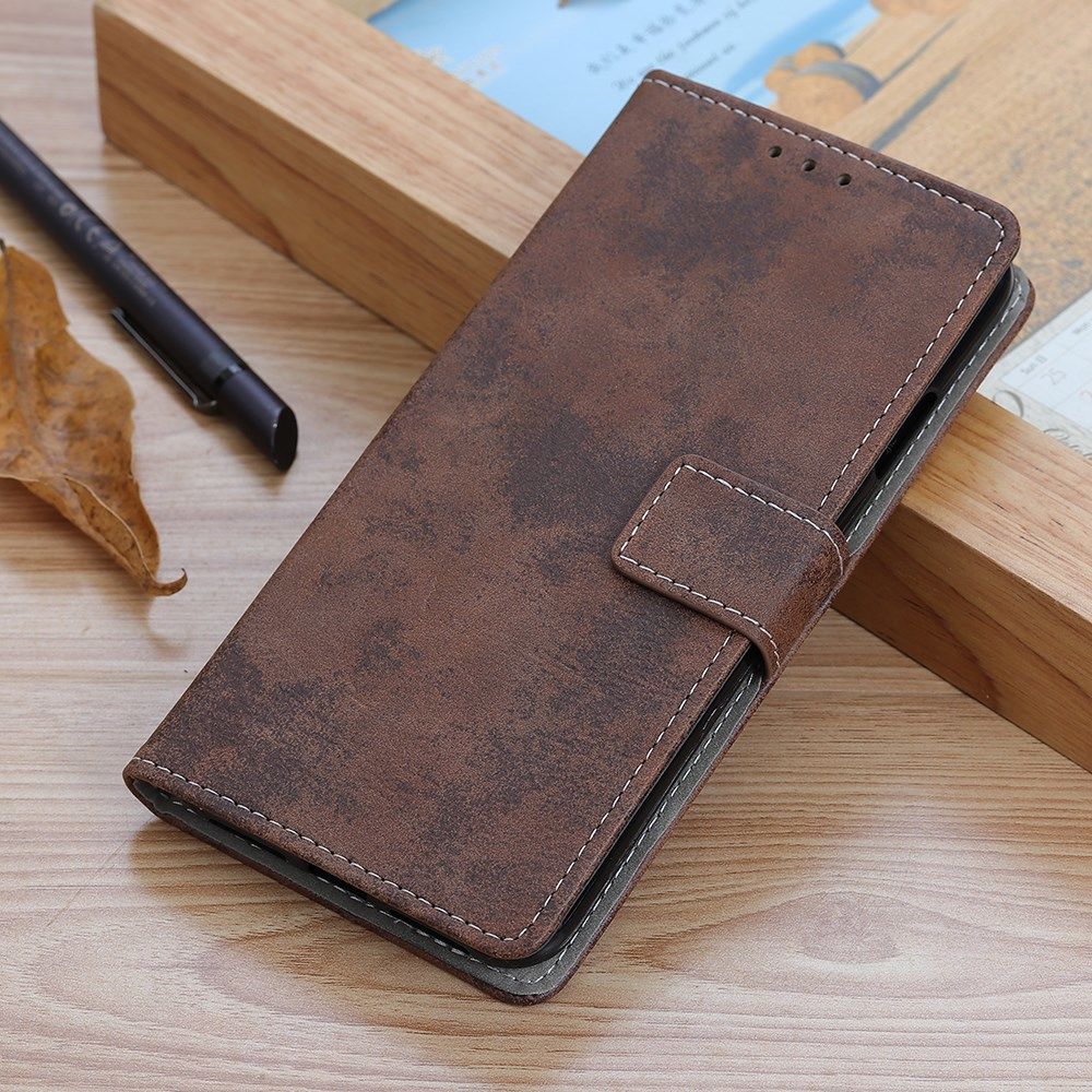 Nokia 8.3 Hoesje Portemonnee Book Case Kunstleer Donkerbruin afbeelding 8
