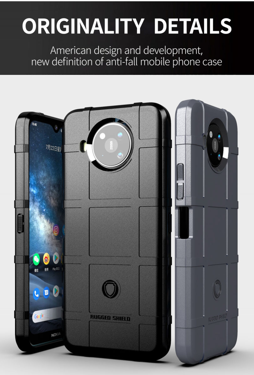 Nokia 8.3 Hoesje Shock Proof Rugged Shield Back Cover Zwart afbeelding 4