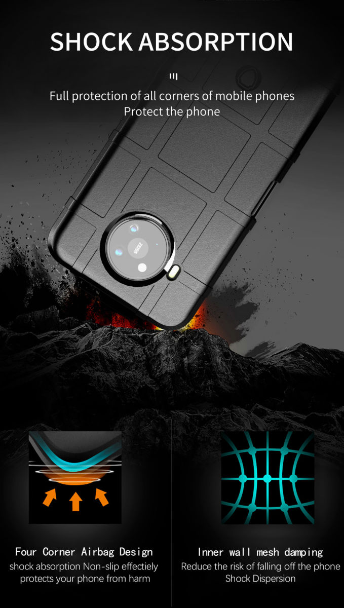 Nokia 8.3 Hoesje Shock Proof Rugged Shield Back Cover Zwart afbeelding 5