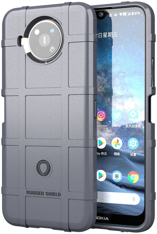 Nokia 8.3 Hoesje Shock Proof Rugged Shield Back Cover Grijs afbeelding 1