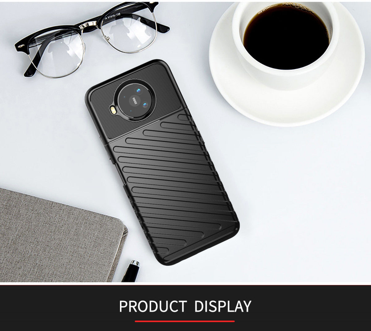 Nokia 8.3 Twill Thunder Texture Back Cover Blauw afbeelding 13