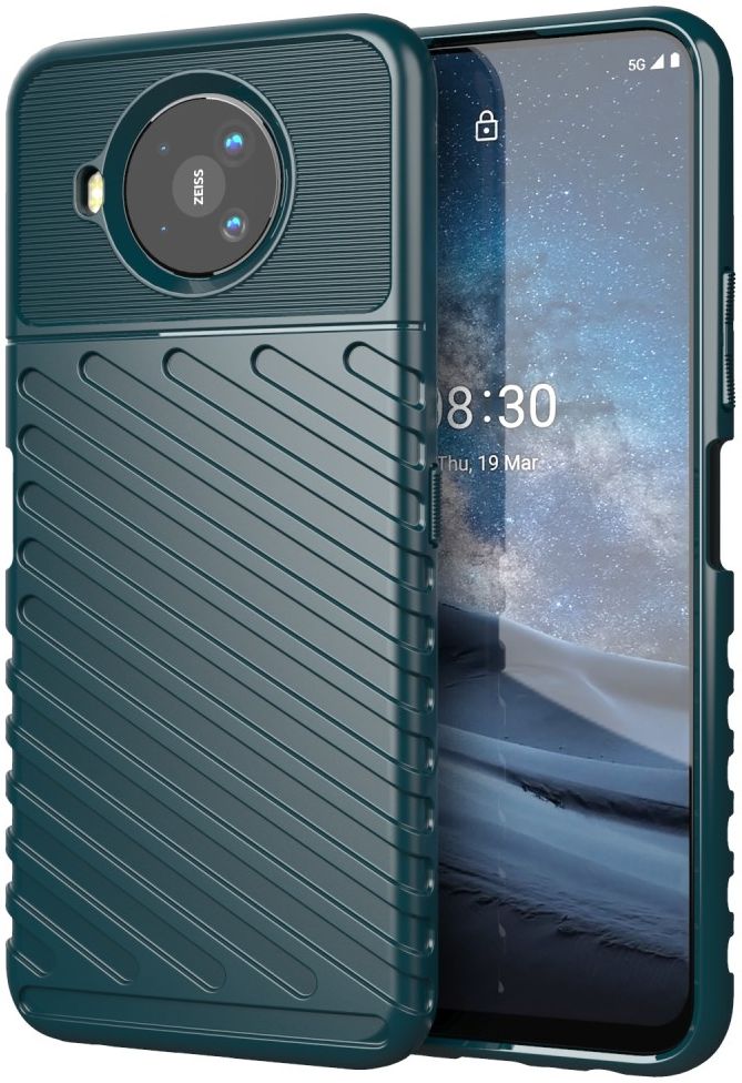 Nokia 8.3 Twill Thunder Texture Back Cover Groen afbeelding 1