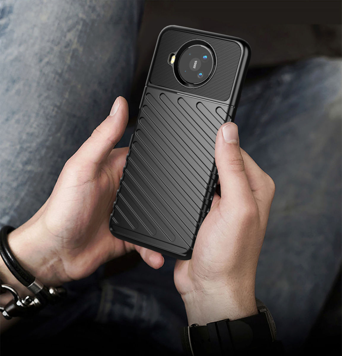 Nokia 8.3 Twill Thunder Texture Back Cover Groen afbeelding 11