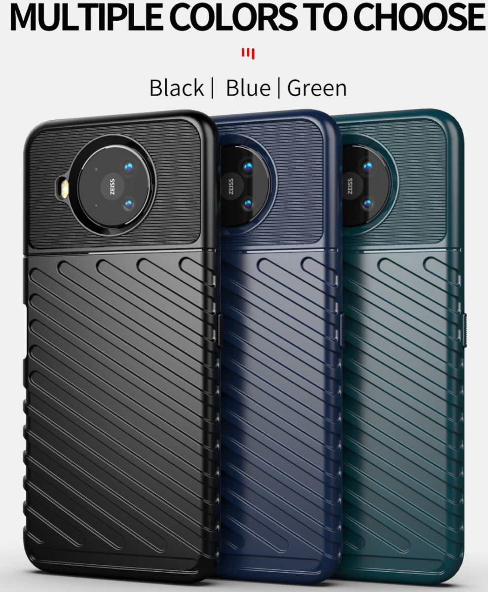 Nokia 8.3 Twill Thunder Texture Back Cover Groen afbeelding 4