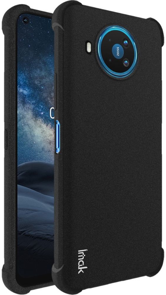IMAK Nokia 8.3 Hoesje TPU met Screenprotector Matte Zwart afbeelding 1
