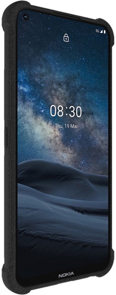 IMAK Nokia 8.3 Hoesje TPU met Screenprotector Matte Zwart afbeelding 4