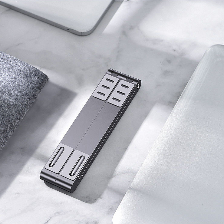 Universele Verstelbare Houder voor Smartphone / Laptop / Tablet Zilver afbeelding 15