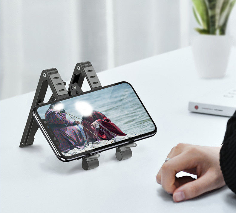 Universele Verstelbare Houder voor Smartphone / Laptop / Tablet Zilver afbeelding 1