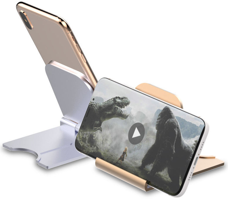 Universele Verstelbare Houder voor Smartphone en Tablet Zilver afbeelding 11