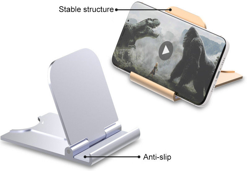 Universele Verstelbare Houder voor Smartphone en Tablet Zilver afbeelding 10