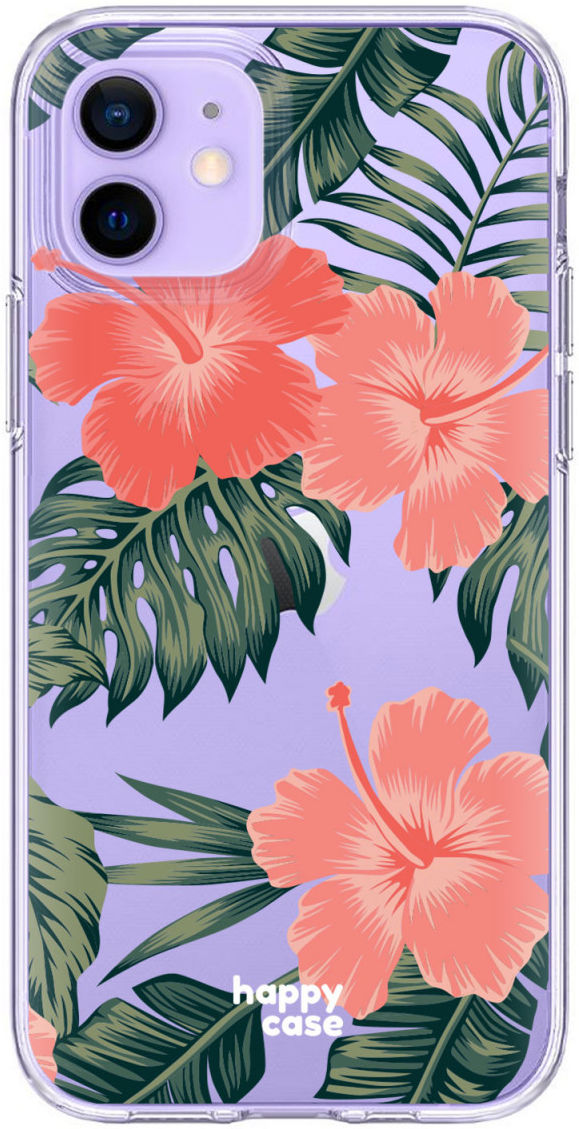 HappyCase iPhone 12 / 12 Pro Hoesje Flexibel TPU Tropic Vibe Print afbeelding 1