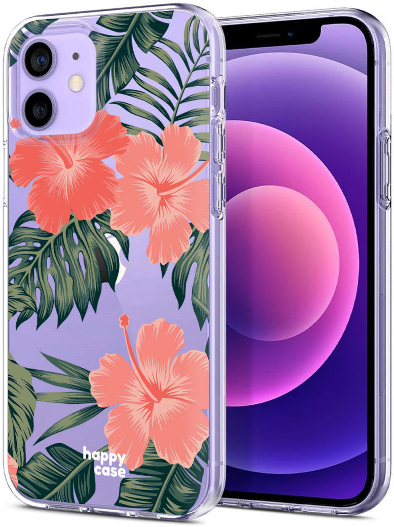 HappyCase iPhone 12 / 12 Pro Hoesje Flexibel TPU Tropic Vibe Print afbeelding 2
