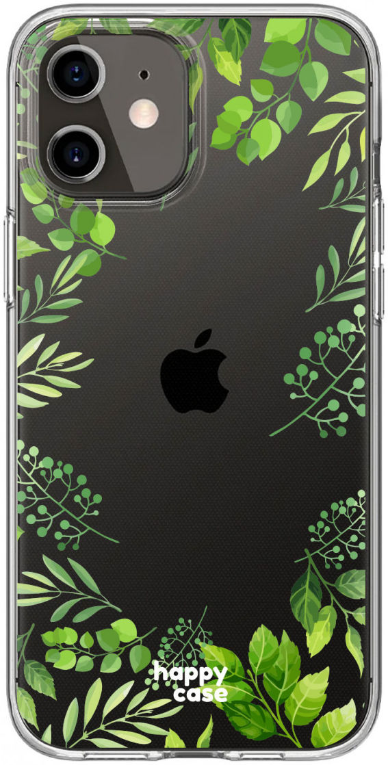 HappyCase iPhone 12 / 12 Pro Hoesje Flexibel TPU Leaves Print afbeelding 8