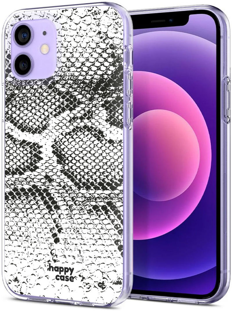 HappyCase iPhone 12 / 12 Pro Hoesje Flexibel TPU Slangen Print afbeelding 2