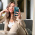 HappyCase iPhone 12 / 12 Pro Hoesje Flexibel TPU Aqua Marmer Print afbeelding 4