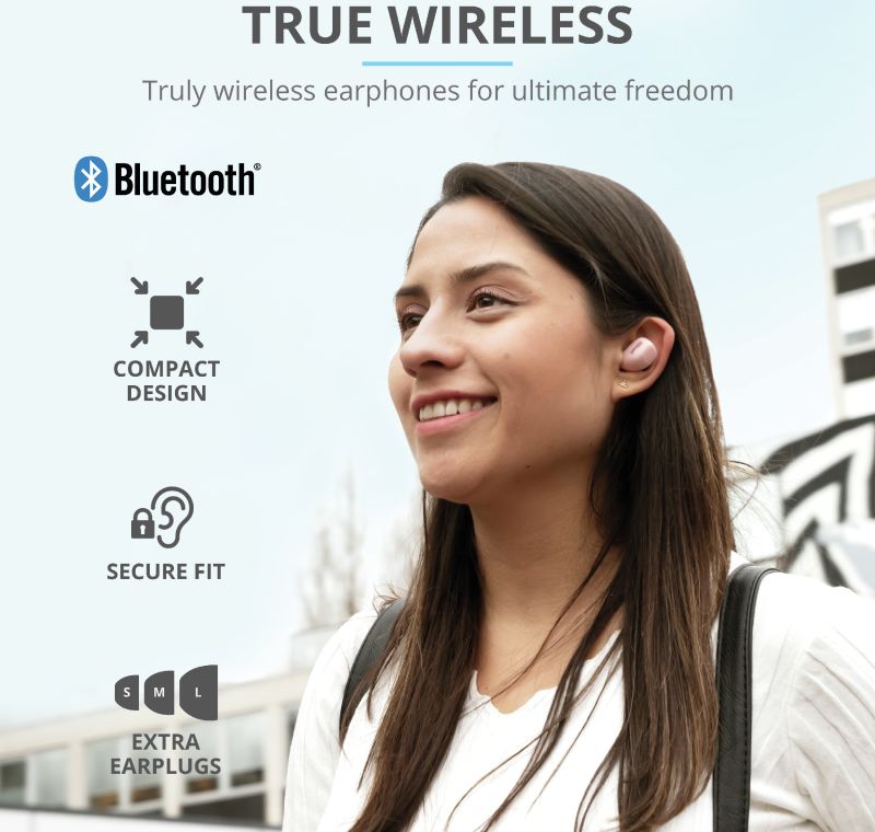 Trust Nika Compact Bluetooth Wireless Earphones Roze afbeelding 6