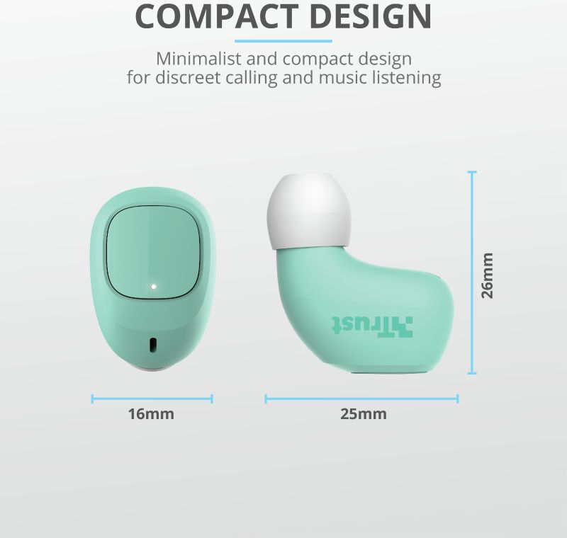 Trust Nika Compact Bluetooth Wireless Earphones Mint afbeelding 7
