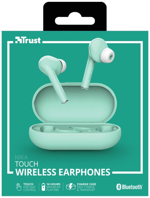 Trust Nika Touch Bluetooth In-Ear Volledig Draadloze Oordopjes Groen afbeelding 14