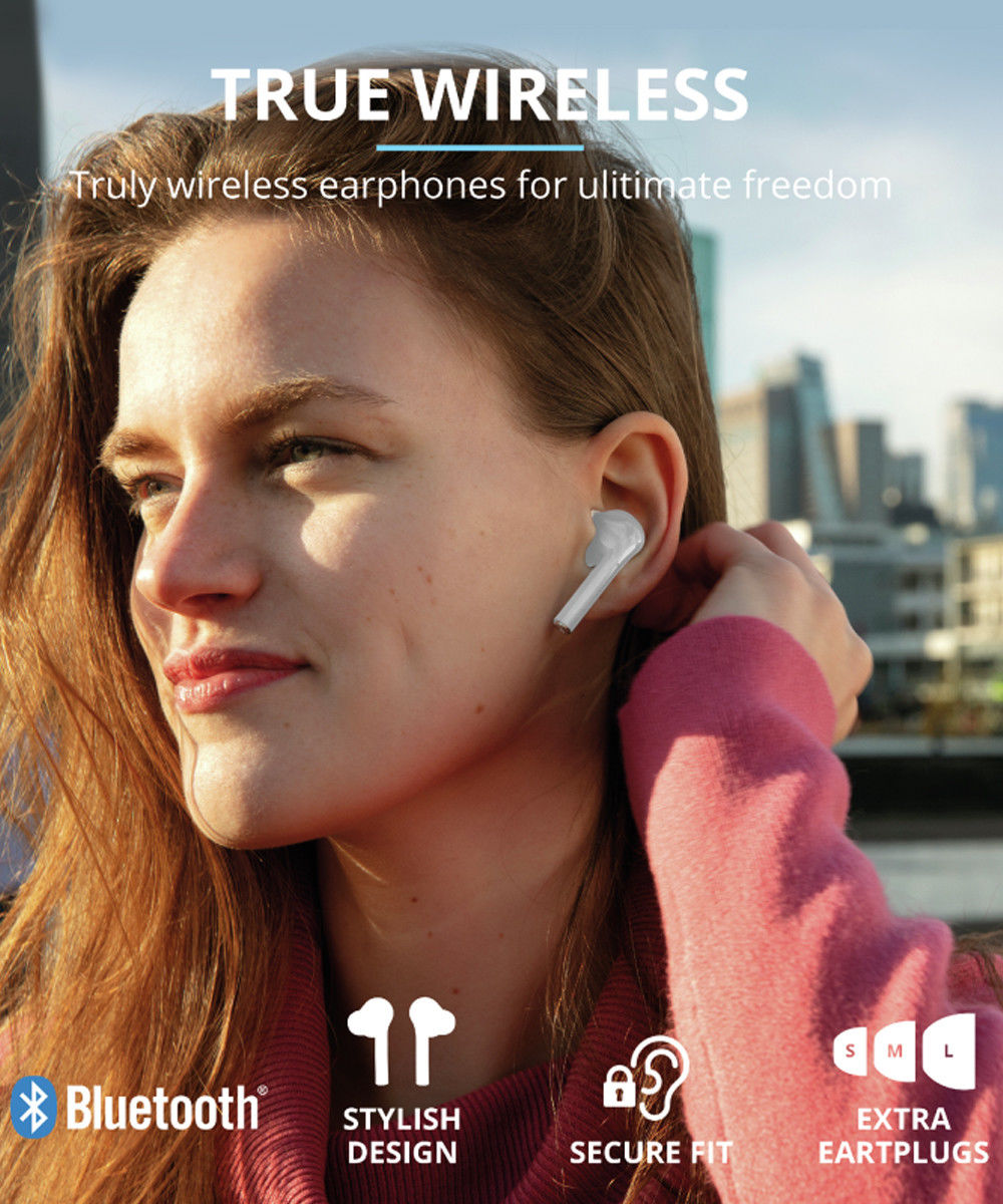 Trust Nika Touch Bluetooth In-Ear Volledig Draadloze Oordopjes Wit afbeelding 5
