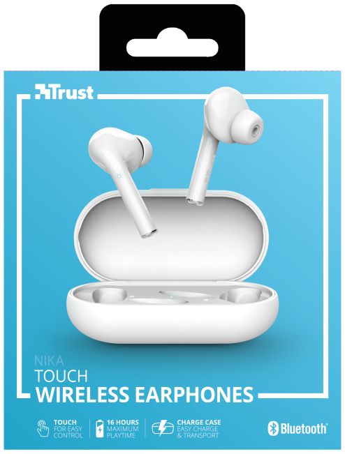 Trust Nika Touch Bluetooth In-Ear Volledig Draadloze Oordopjes Wit afbeelding 14