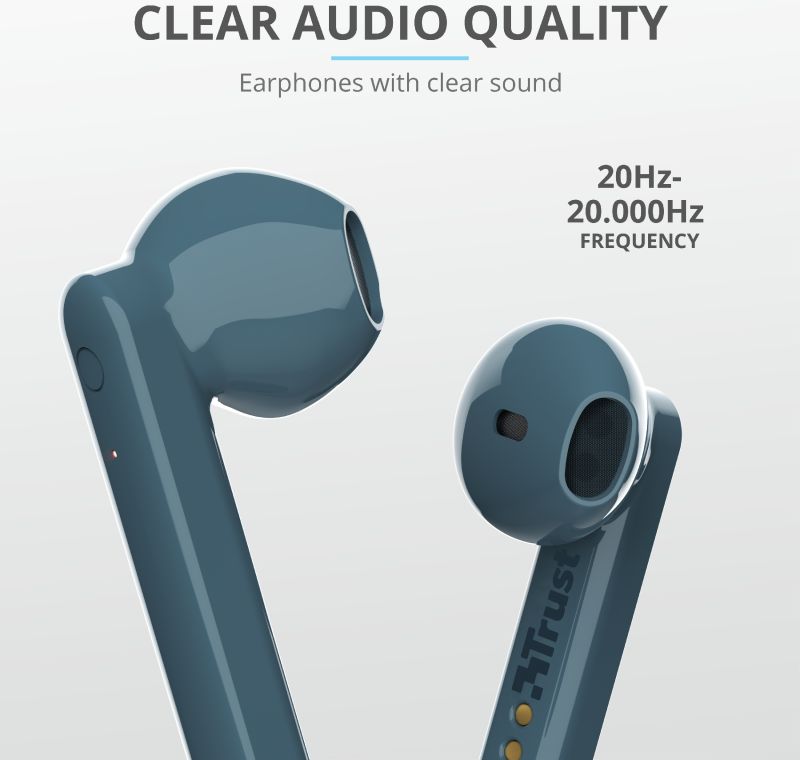 Trust Primo Touch Wireless Bluetooth Earphones Blauw afbeelding 12