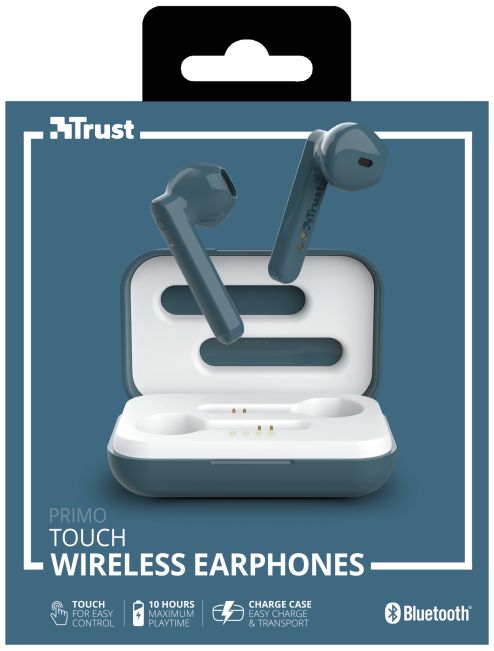 Trust Primo Touch Wireless Bluetooth Earphones Blauw afbeelding 18
