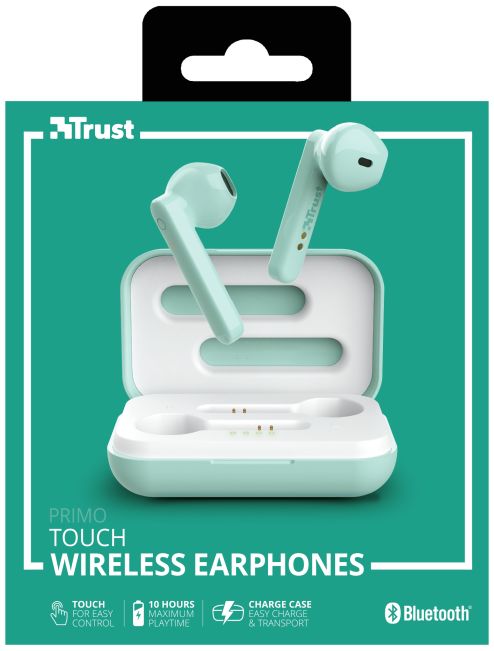 Trust Primo Touch Wireless Bluetooth Earphones Mint Groen afbeelding 17