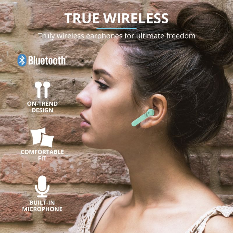 Trust Primo Touch Wireless Bluetooth Earphones Mint Groen afbeelding 9