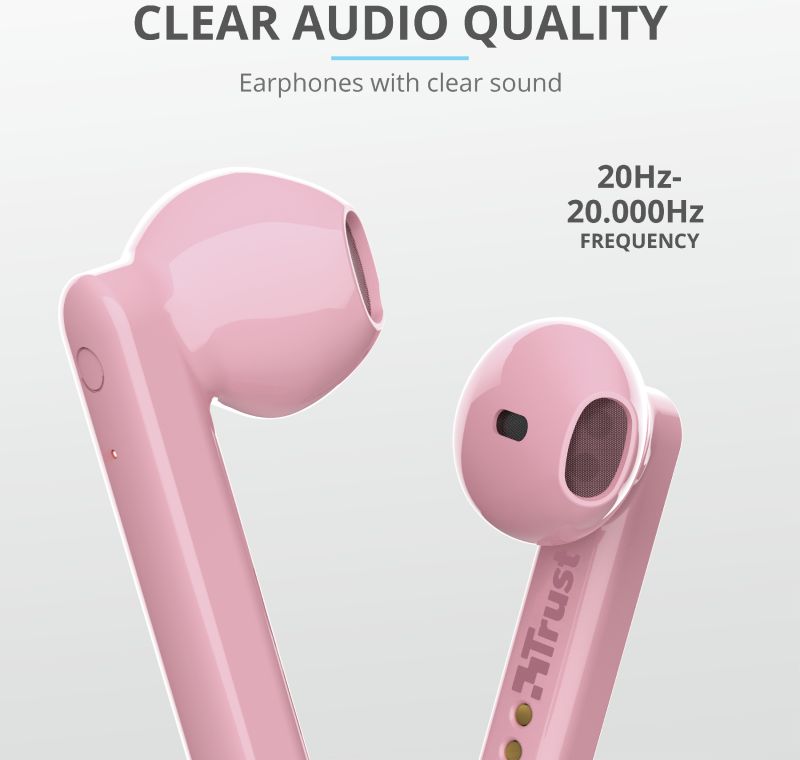 Trust Primo Touch Wireless Bluetooth Earphones Roze afbeelding 12
