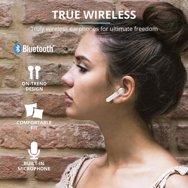 Trust Primo Touch Wireless Bluetooth Earphones Wit afbeelding 9