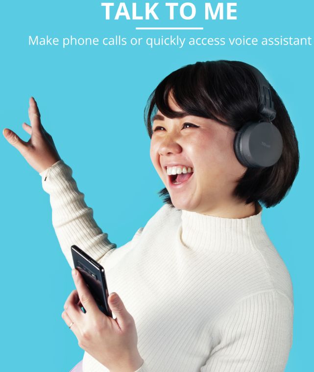 Trust Tones Bedraad/Bluetooth Draadloze On-Ear Koptelefoon Zwart afbeelding 12