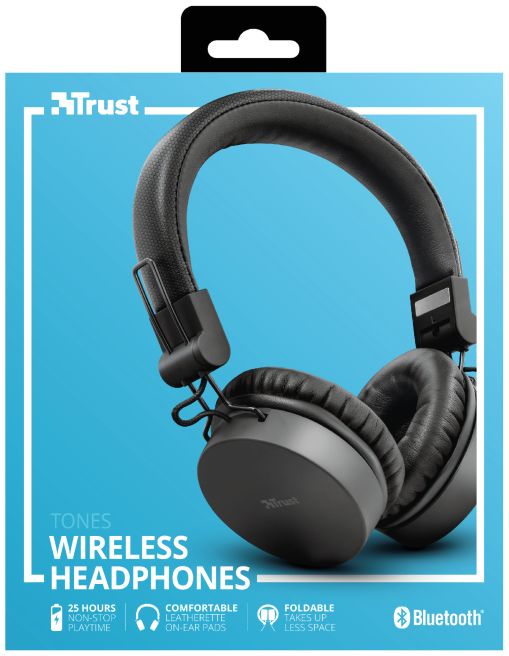 Trust Tones Bedraad/Bluetooth Draadloze On-Ear Koptelefoon Zwart afbeelding 16
